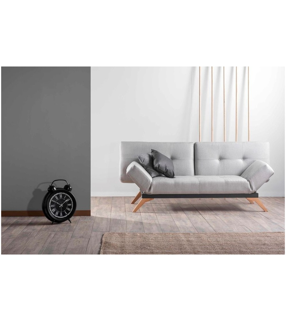 Canapé triple convertible LUKE 225x95 cm gris