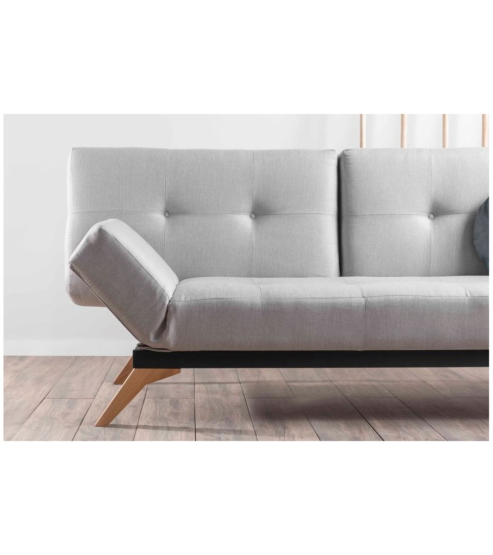 Canapé triple convertible LUKE 225x95 cm gris