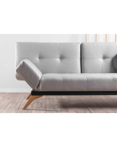Canapé triple convertible LUKE 225x95 cm gris