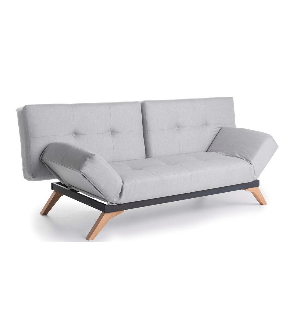 Canapé triple convertible LUKE 225x95 cm gris