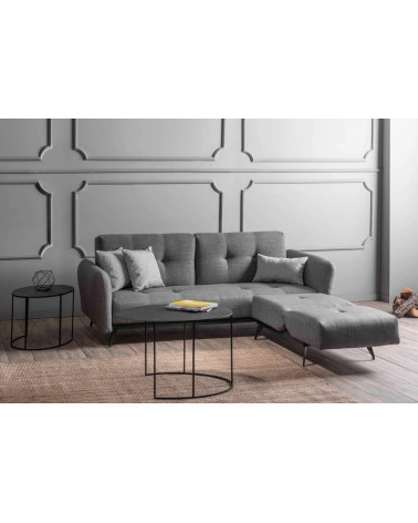 Ensemble canapé triple convertible et fauteuil convertible RON gris