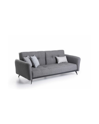 Ensemble canapé triple convertible et fauteuil convertible RON gris