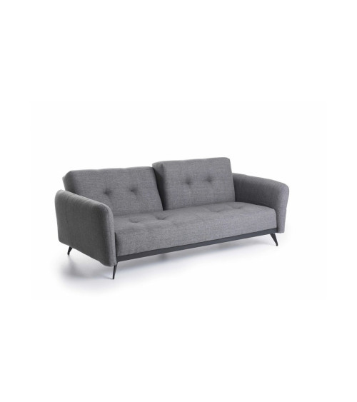 Ensemble canapé triple convertible et fauteuil convertible RON gris