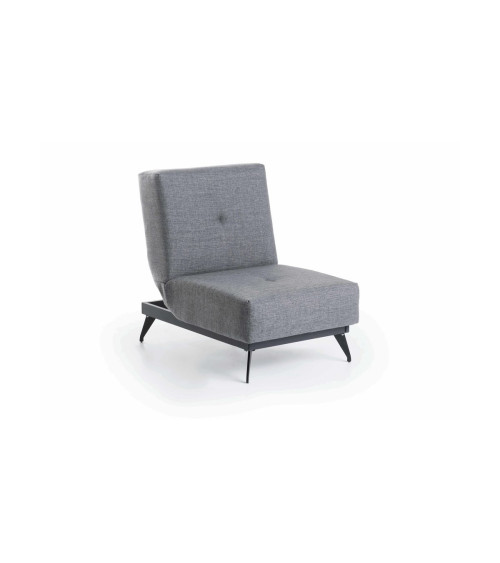 Ensemble canapé triple convertible et fauteuil convertible RON gris