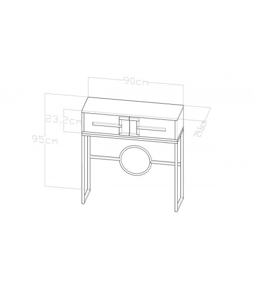 Consola ASIA blanco 120 cm