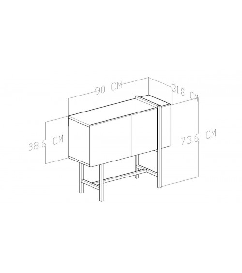 Console MARLE blanc 90 cm