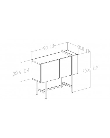 Console MARLE blanc 90 cm