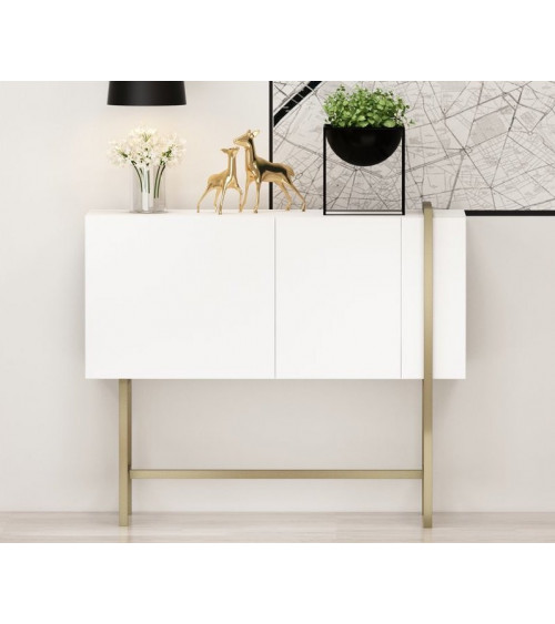 Console MARLE blanc 90 cm