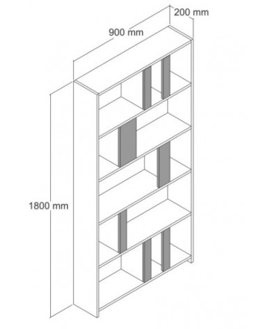 Bibliothèque VARIANT 90 X 180 cm