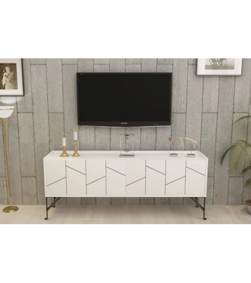 Meuble TV LUA blanc 150 cm