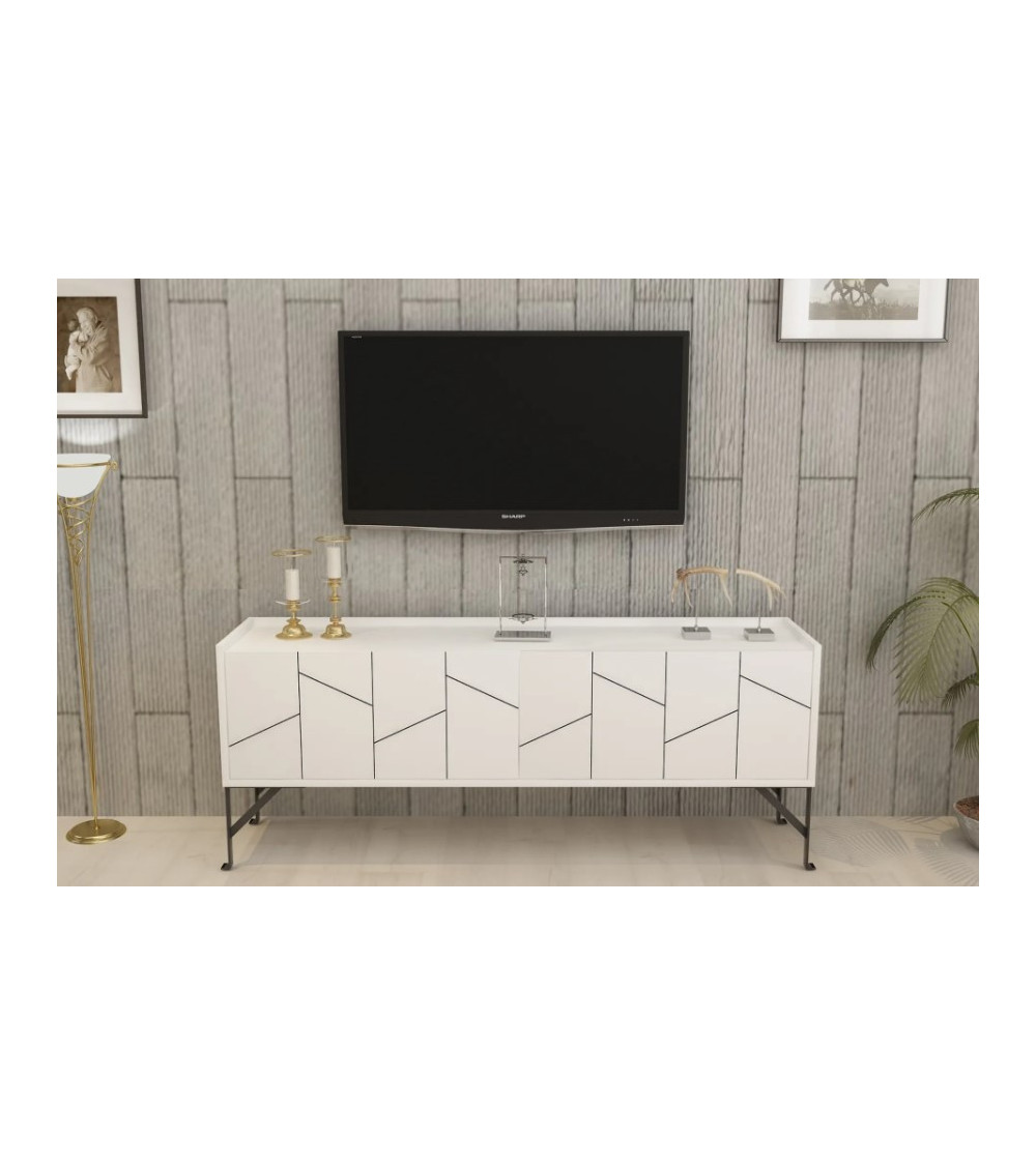 Meuble TV LUA blanc 150 cm