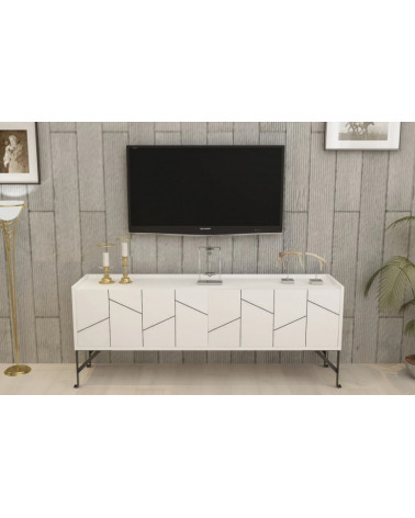 Meuble TV LUA blanc 150 cm