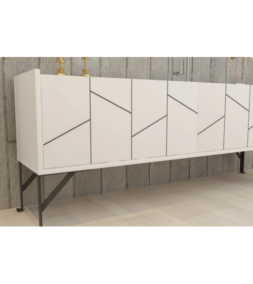 Meuble TV LUA blanc 150 cm