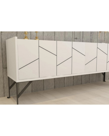 Meuble TV LUA blanc 150 cm