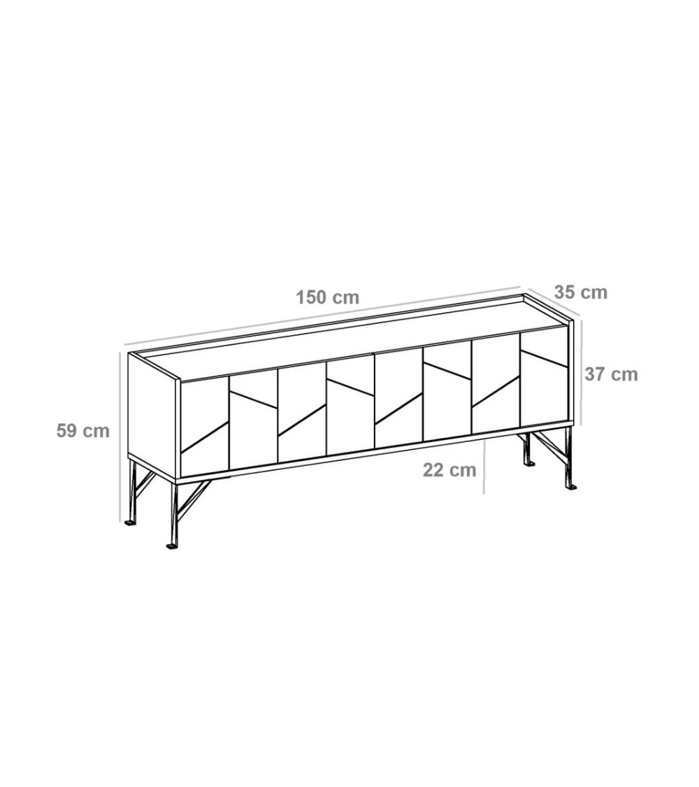 Meuble TV LUA blanc 150 cm Meuble TV LUA blanc 150 cm
