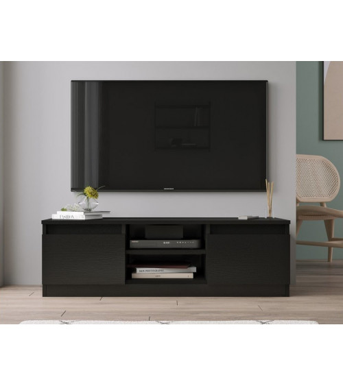Meuble TV SIVA noir 120 cm