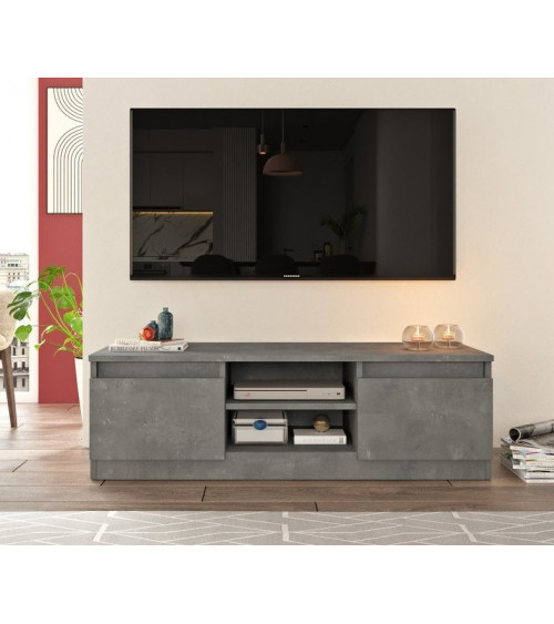 Mueble de TV SIVA negro 120 cm