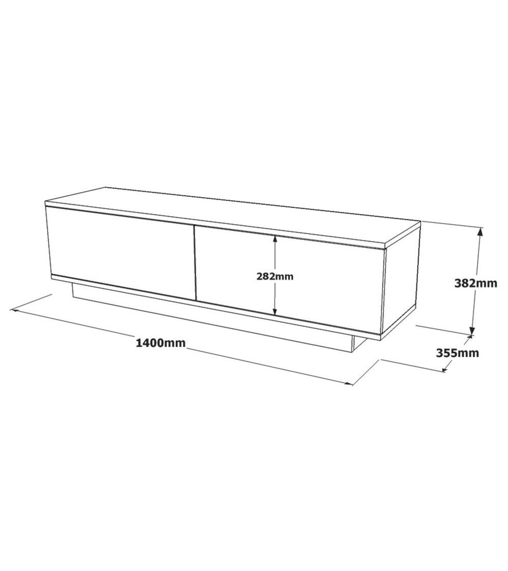 Mueble de TV SIVA cemento 120 cm