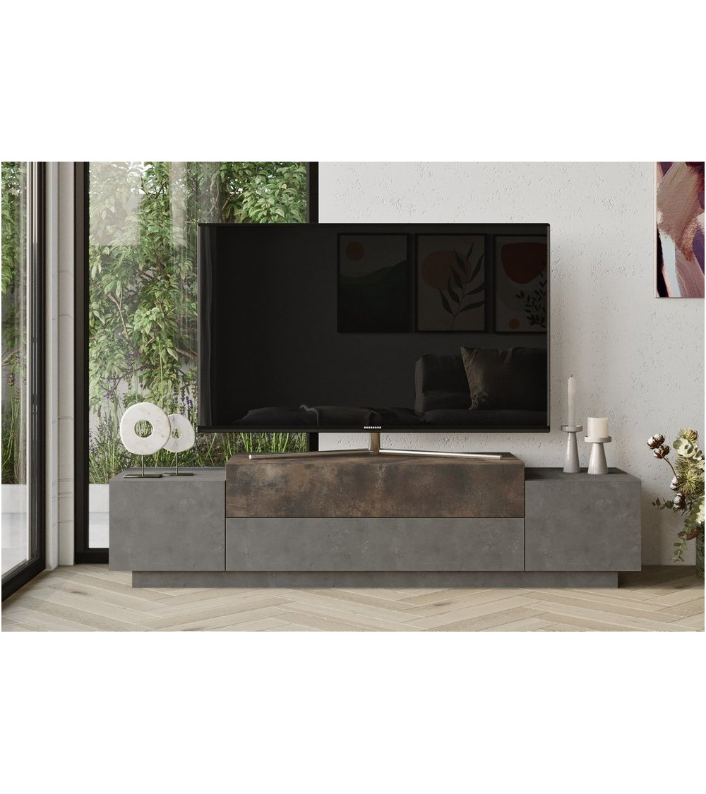 Meuble TV FLOYD beton-bronze 160 cm