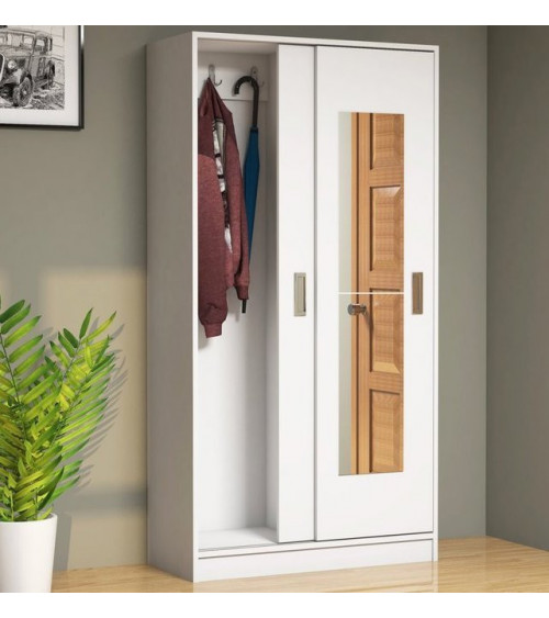 Meuble d'entrée portes coulissantes 92 x 178 cm