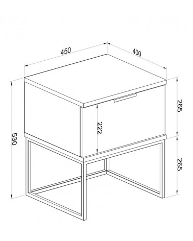 Table de chevet MILVAKI MOON 45 cm