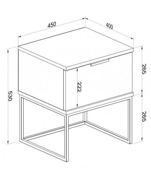 Table de chevet MILVAKI MIDLAKE 45 cm