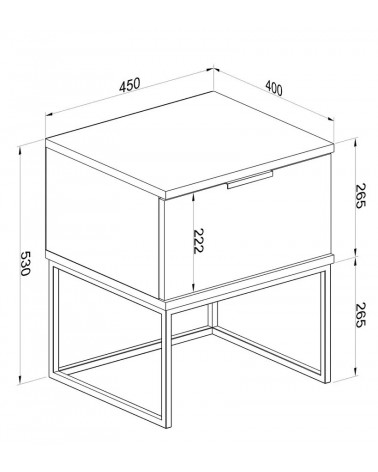 Table de chevet MILVAKI MIDLAKE 45 cm