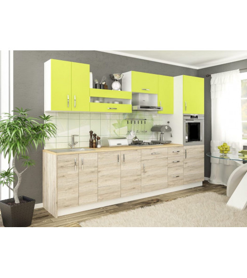 Conjunto muebles de cocina GAMMA blanco 260 cm