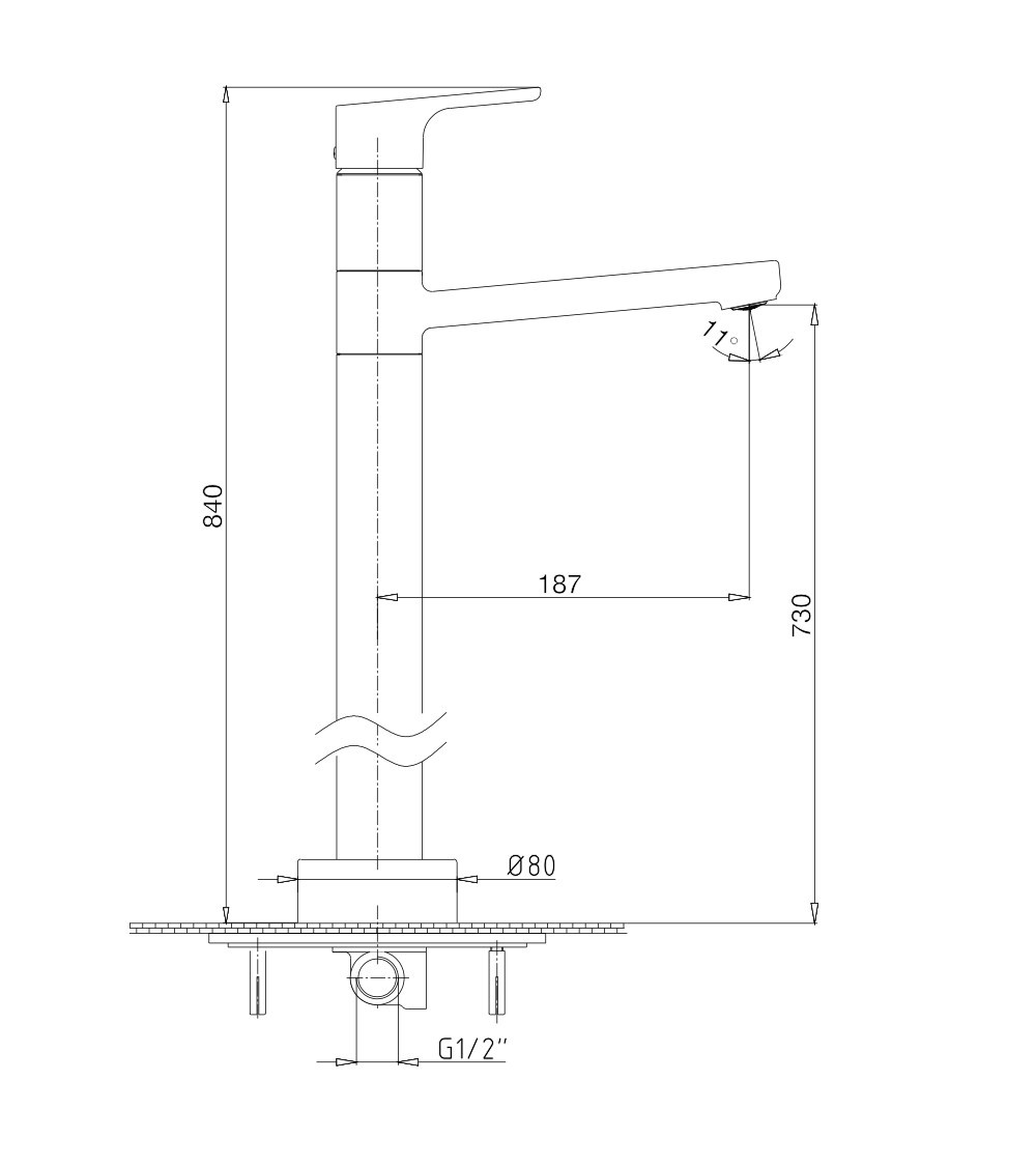 Mitigeur baignoire LUNA chromé Mitigeur baignoire LUNA chromé