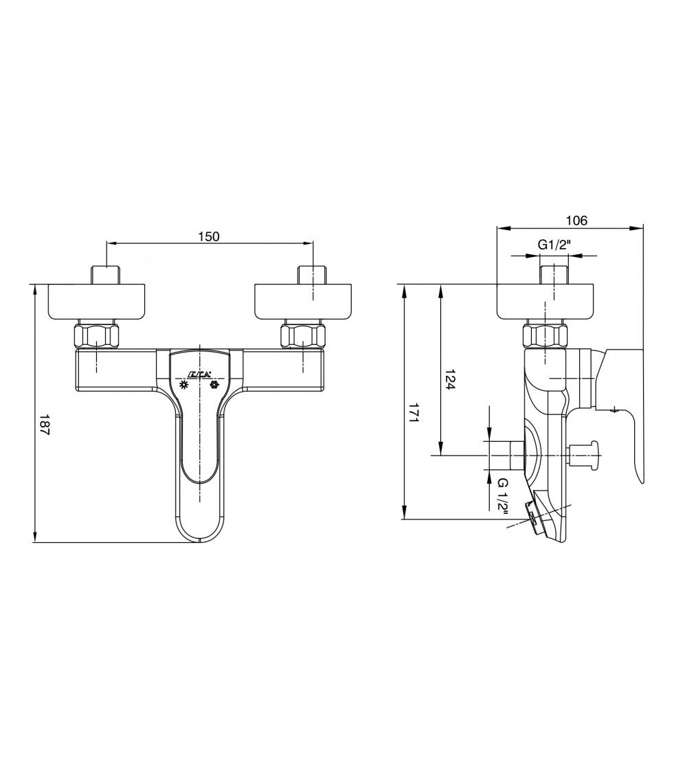 Mitigeur baignoire STAR chrome Mitigeur baignoire STAR chrome