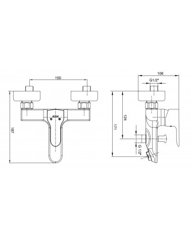 Mitigeur baignoire STAR chrome