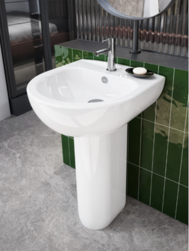 Lavabo pequeño Classic II 400 blanco