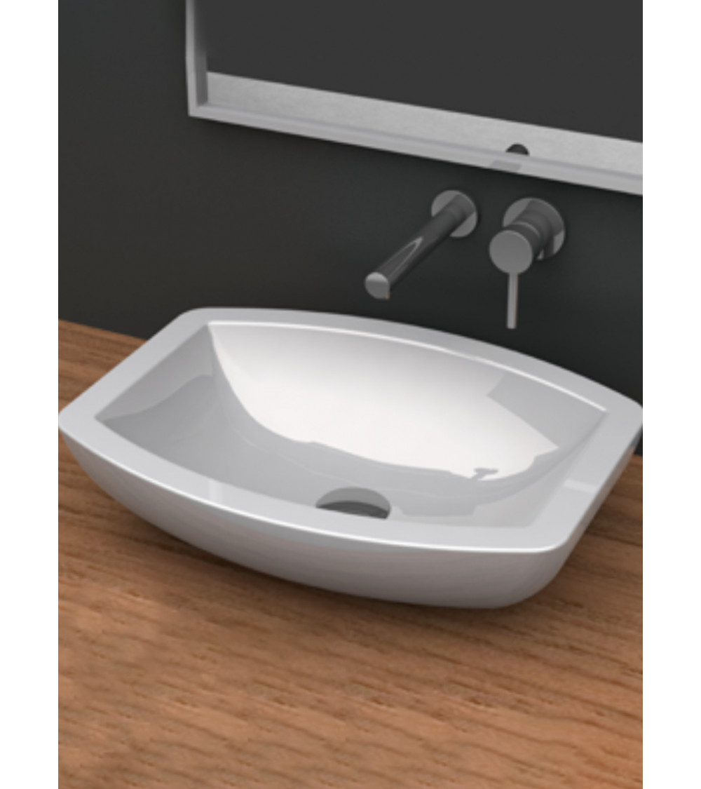 Lavabo sobre encimera NAUTILUS COMPACT blanco