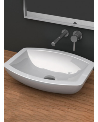 Lavabo sobre encimera NAUTILUS COMPACT blanco