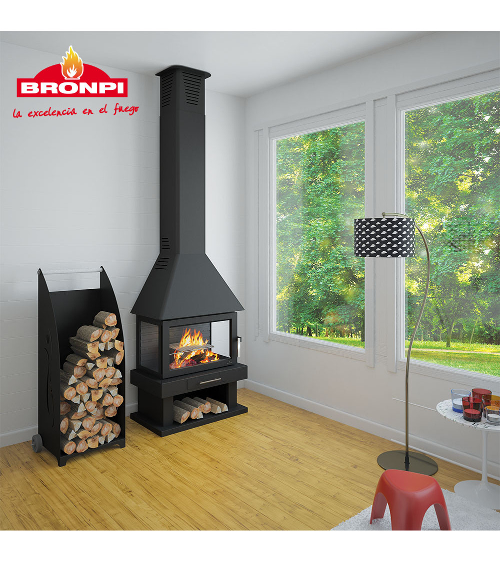 Poêle à bois CAMINOS 3 faces vitrées 13 kW Poêle à bois CAMINOS 3 faces vitrées 13 kW