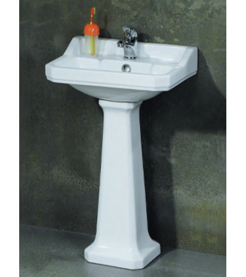 Lavabo con columna integrada OCEANUS COMPACT junior blanco