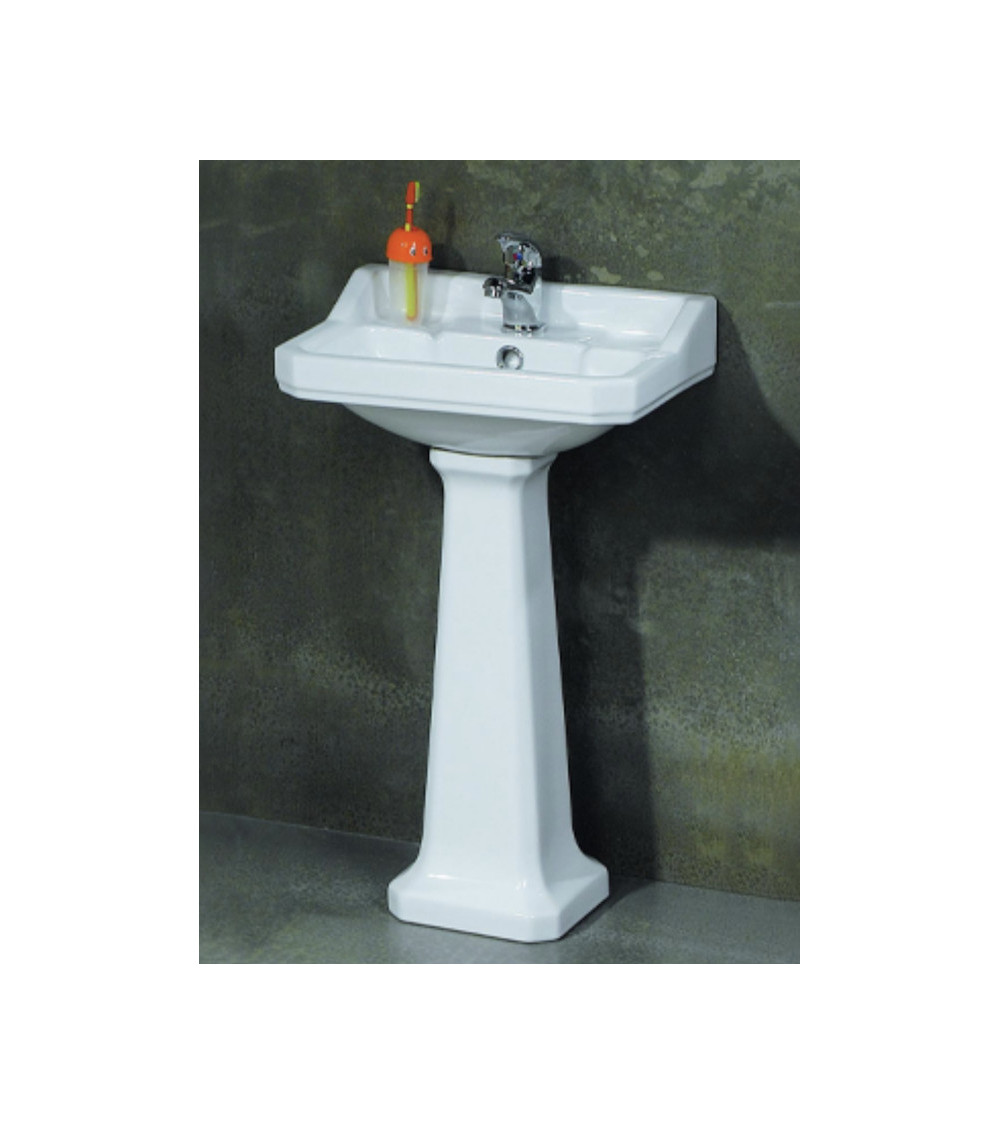 Lavabo con columna integrada OCEANUS COMPACT junior blanco