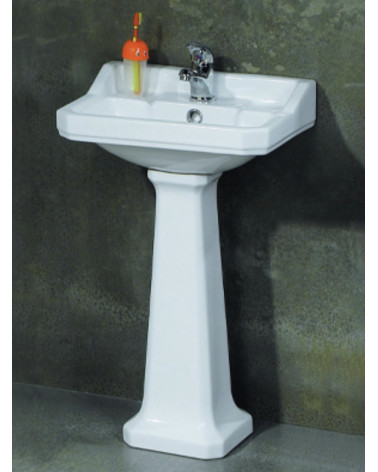 Lavabo con columna integrada OCEANUS COMPACT junior blanco