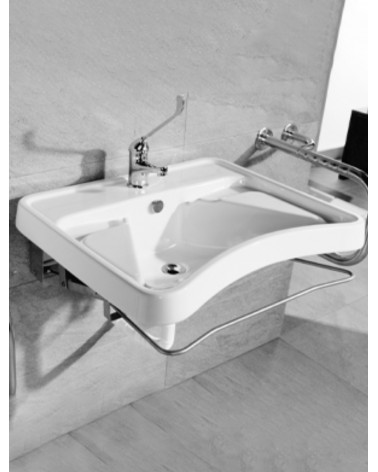 Lavabo PMR para personas con movilidad reducida GAIA blanco