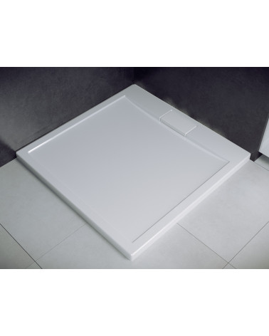 Piatto doccia Barone 90x90x5.5 bianco rotondo acrilico di 1/4 cm