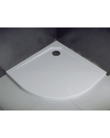 Piatto doccia Barone 90x90x5.5 bianco rotondo acrilico di 1/4 cm