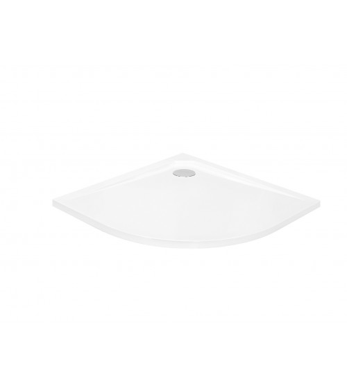 Receveur de douche extra-plat AXIM ULTRASLIM semi-circulaire 80x80 cm et 90x90 cm blanc