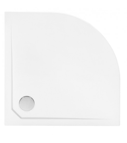 Receveur de douche extra-plat AXIM ULTRASLIM semi-circulaire 80x80 cm et 90x90 cm blanc