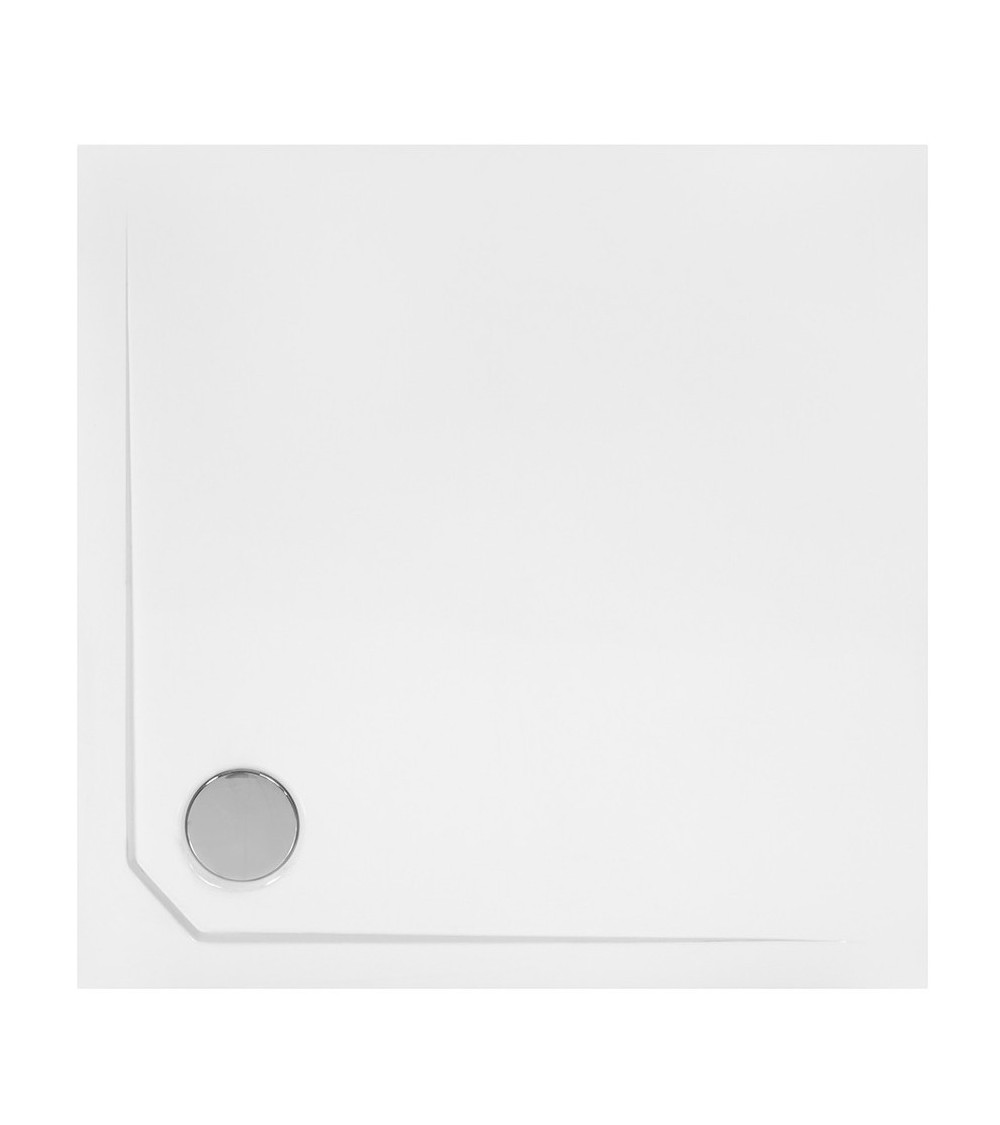 Piatto doccia Barone 90x90x5.5 bianco rotondo acrilico di 1/4 cm