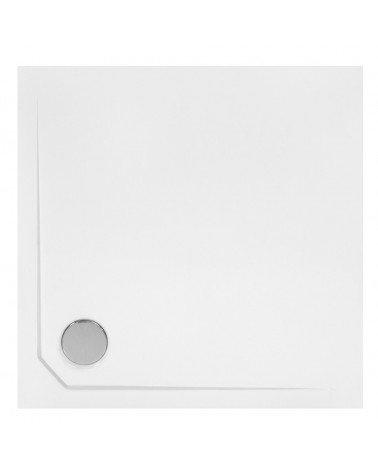 Piatto doccia Barone 90x90x5.5 bianco rotondo acrilico di 1/4 cm