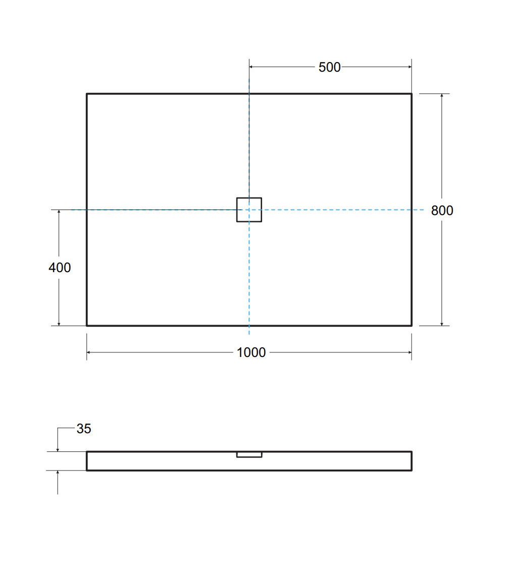 Receveur de douche extra-plat NOX ULTRASLIM rectangulaire 100/110/120/130/140 x 80/90 cm blanc