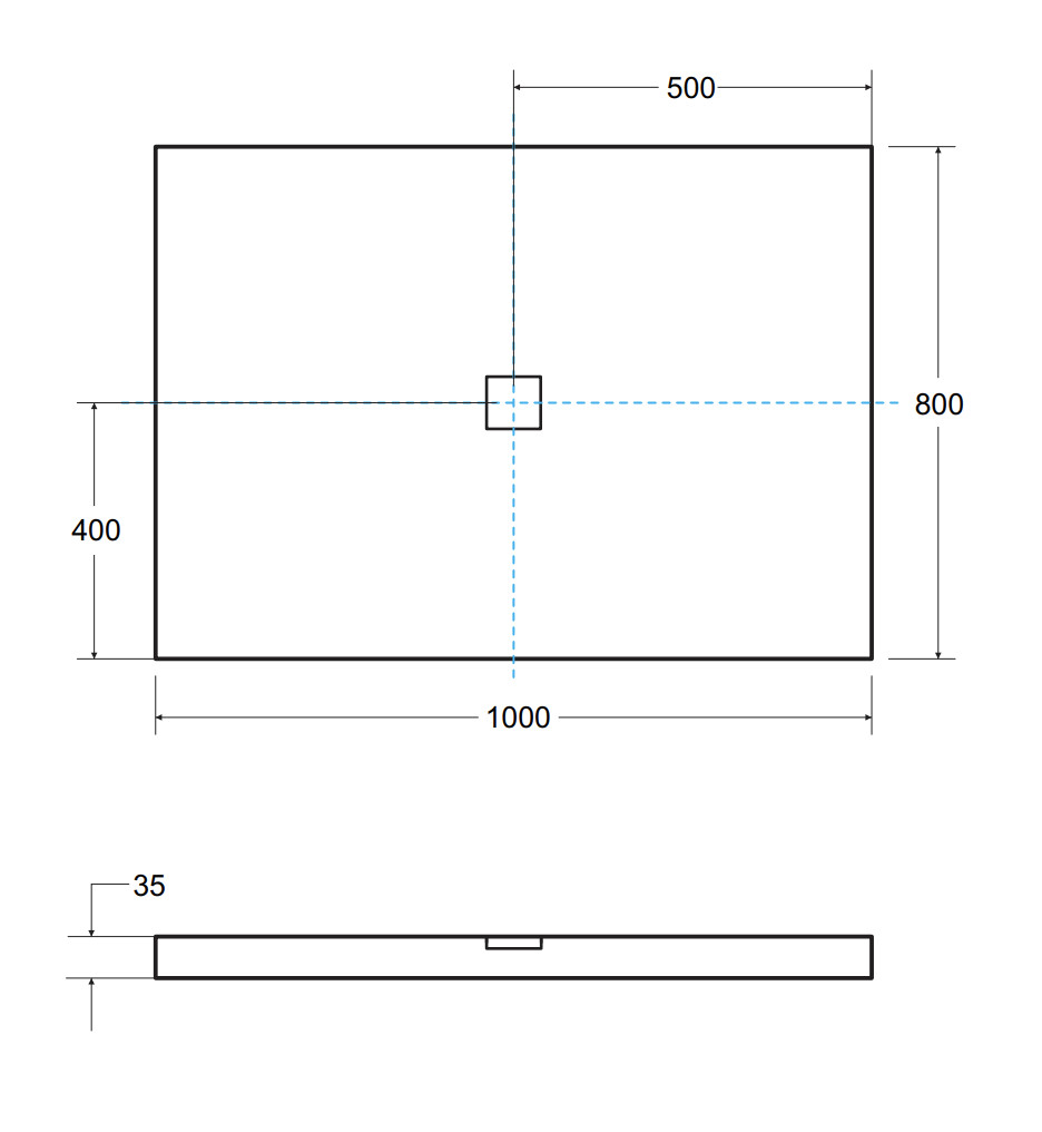 Receveur de douche 120x80 extra plat, 100x80 cm