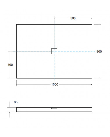 Piatto doccia Barone 90x90x5.5 bianco rotondo acrilico di 1/4 cm