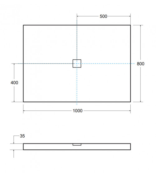 Piatto doccia Barone 90x90x5.5 bianco rotondo acrilico di 1/4 cm