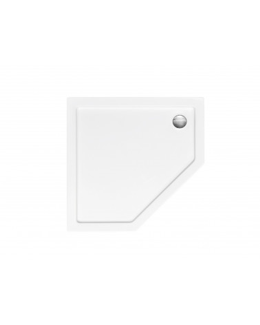 Plato de ducha extraplano BERGO SLIMLINE asimétrica 90x90x6 cm blanco